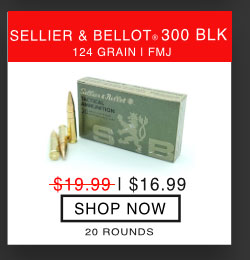 Sellier & Bellot - 300 Blackout - 124 Grain - FMJ - 20 Rounds