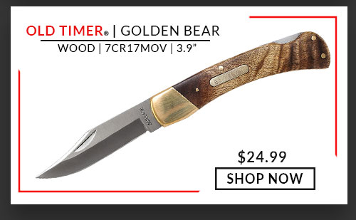 Old Timer - Golden Bear - Clip Point - 7Cr17MoV - 3.9
