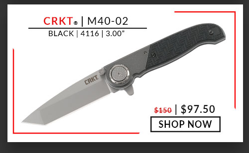 CRKT - M40-02 Tanto Dead Bolt Lock - Black - GRN - 4116 - 3.00