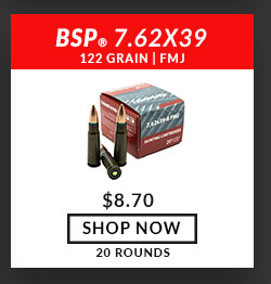 BSP - 7.62x39 - 122 Grain - FMJ - 20 Rounds - Corrosive