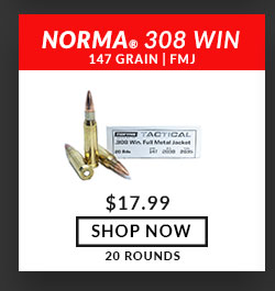 Norma - Tac - 308 Win - 147 Grain - FMJ - 20 Rounds
