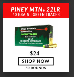 Piney Mountain - 22 Long Rifle - 40 Grain - Green Tracer - 50 Rounds