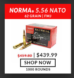 Norma - 5.56x45mm - 62 Grain - SS109 Steel Core - FMJ - 1000 Rounds