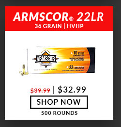 Armscor - 22 Long Rifle - 36 Grain - HVHP - 500 Rounds