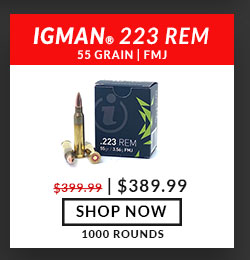 Igman - 223 Rem - 55 Grain - FMJ - 1000 Rounds