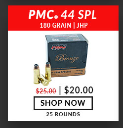 PMC - Bronze - 44 Special - 180 Grain - JHP - 25 Rounds