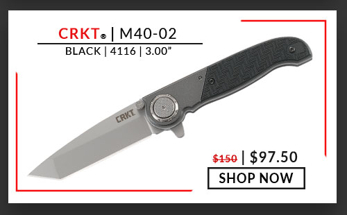CRKT - M40-02 Tanto Dead Bolt Lock - Black - GRN - 4116 - 3.00