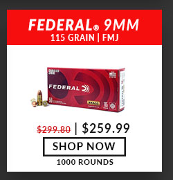 Federal - Champion Training - 9mm - 115 Grain - FMJ - 1000 Rounds