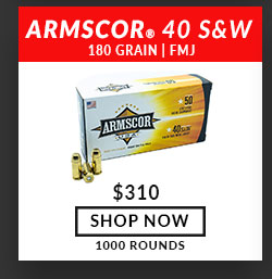 Armscor - 40 S&W - 180 Grain - FMJ - 1000 Rounds