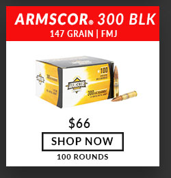 Armscor - 300 Blackout - 147 Grain - FMJ - 100 Rounds