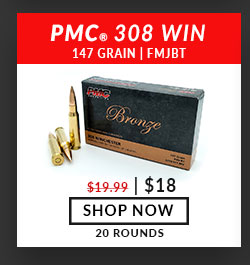 PMC - Bronze - 308 Win - 147 Grain - FMJBT - 20 Rounds