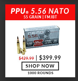 PPU- NEMO - 5.56x45mm - 55 Grain - FMJBT - 1000 Rounds