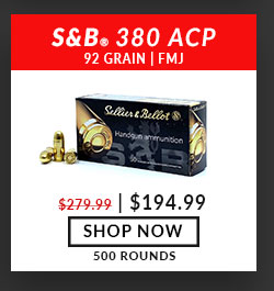 Sellier & Bellot - 380 Auto - 92 Grain - FMJ - 500 Rounds