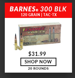 Barnes - VOR-TX - 300 AAC Blackout - 120 Grain - TAC-TX - 20 Rounds