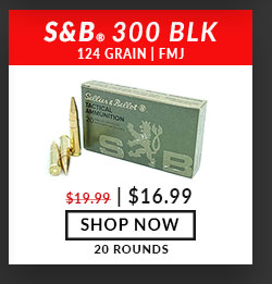 Sellier & Bellot - 300 Blackout - 124 Grain - FMJ - 20 Rounds