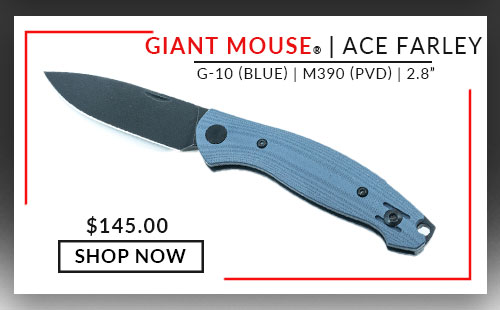 GiantMouse - ACE Farley - Blue - G-10 - PVD - M390 - 2.8