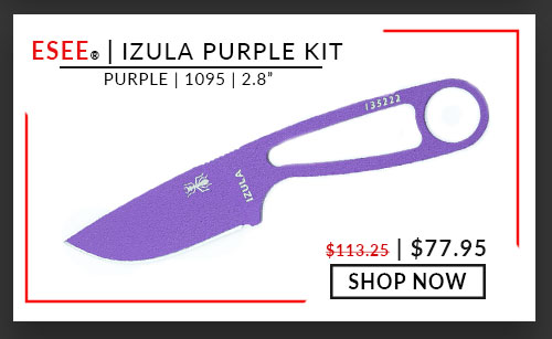 ESEE Knives - IZULA-PURP-KIT - Purple - Neck Knife - 1095 - 2.8
