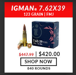 Igman - 7.62x39 - 123 Grain - FMJ - 840 Rounds