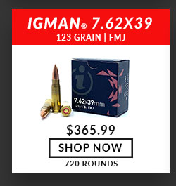 Igman - 7.62x39 - 123 Grain - FMJ - 720 Rounds