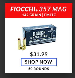 Fiocchi - 357 Magnum - 142 Grain - FMJTC - 50 Rounds