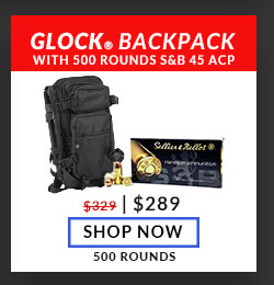 Glock Backpack - Black - with Sellier & Bellot - 45 ACP - 230 Grain - FMJ - 500 Rounds