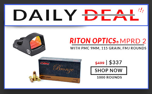 FREE Riton Optics MPRD 2 with - PMC - 9mm - 115 Grain - FMJ - 1,000 Rounds