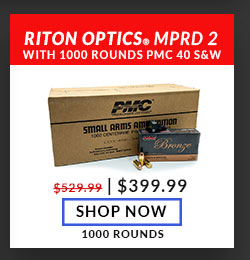 FREE Riton Optics MPRD 2 with PMC - 40 S&W - 180 Grain - FMJ - 1,000 Rounds