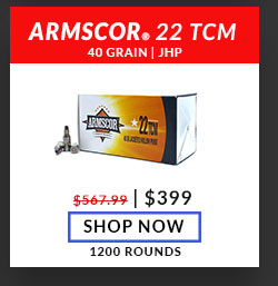 Armscor - 22 TCM - 40 Grain - JHP - 1,200 Rounds