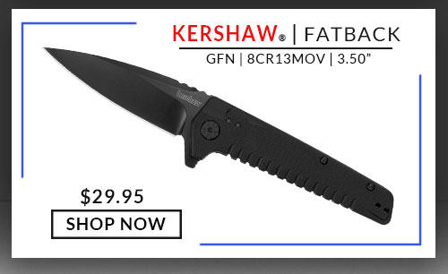 Kershaw - Fatback - Black GFN - Black - 8Cr13MoV - 3.50