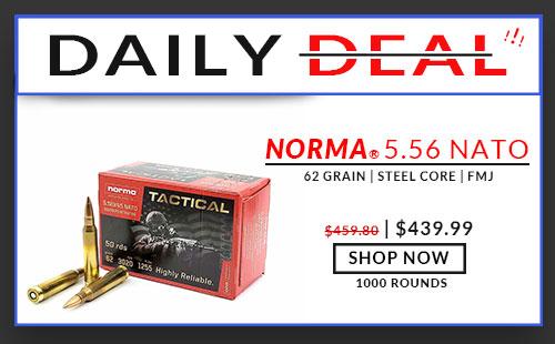 Norma - 5.56x45mm - 62 Grain - SS109 Steel Core - FMJ - 1000 Rounds