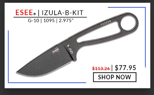 ESEE Knives - IZULA-B-KIT - Black - Neck Knife - 1095 - 2.875
