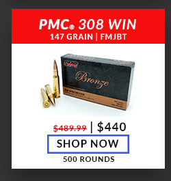 PMC - Bronze - 308 Win - 147 Grain - FMJBT - 500 Rounds