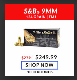 Sellier & Bellot - 9mm - 124 Grain - FMJ - 1,000 Rounds