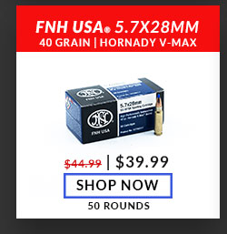 FNH USA - SS197SR - 5.7x28mm - 40 Grain  - Hornady V-MAX - 50 Rounds
