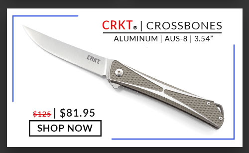 CRKT - Crossbones - Gray - Aluminum - AUS-8 - 3.54