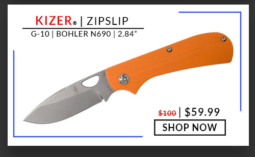 Kizer - Zipslip - Orange - G-10 - Bohler N690 - 2.84