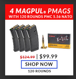 4 Magpul PMAGS - PMC - 5.56x45mm - M855 - Green Tip - 120 Rounds
