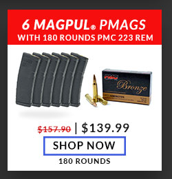 6 Magpul PMAGS - PMC - Bronze - 223 Rem - 55 Grain - FMJ - 180 Rounds