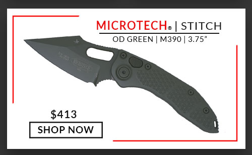 Microtech - Stitch - OD Green - Aluminum - M390 - 3.75