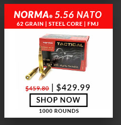 Norma - 5.56x45mm - 62 Grain - SS109 Steel Core - FMJ - 1000 Rounds