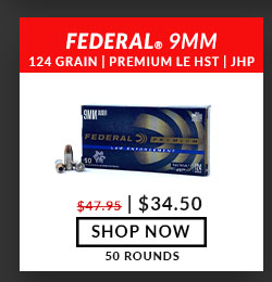 Federal - Premium LE HST - 9mm - 124 Grain - JHP - 50 Rounds