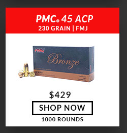 PMC - Bronze - 45 ACP - 230 Grain - FMJ - 1000 Rounds