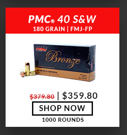 PMC - Bronze - 40 S&W - 180 Grain - FMJ-FP - 1000 Rounds