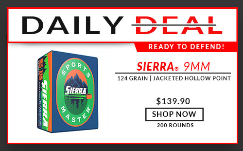 Sierra - Sportsmaster - 9mm - 124 Grain - JHP - 200 Rounds