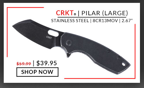 CRKT - Pilar Large Frame Lock Flipper - Gray - Stainless Steel - 8Cr13MoV - 2.67