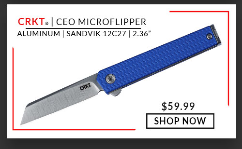 CRKT - CEO Microflipper - Blue - Aluminum - Sandvik 12C27 - 2.36