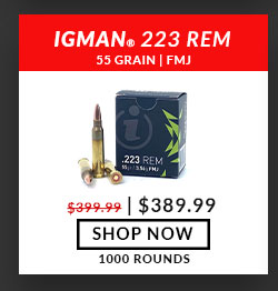 Igman - 223 Rem - 55 Grain - FMJ - 1000 Rounds