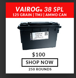 Vairog – 38 Special – 125 Grain – FMJ – Ammo Can – 250 Rounds