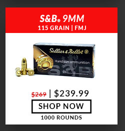 Sellier & Bellot - 9mm - 115 Grain - FMJ - 1,000 Rounds