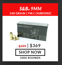 Sellier & Bellot - 9mm - 140 Grain - FMJ - Subsonic - 1000 Rounds